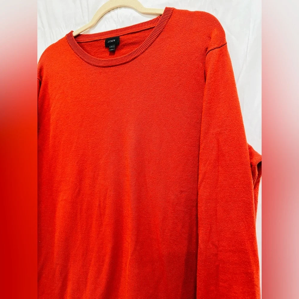 J.Crew 100% Cotton‎ Crewneck Men’s Sweater Orange Size L